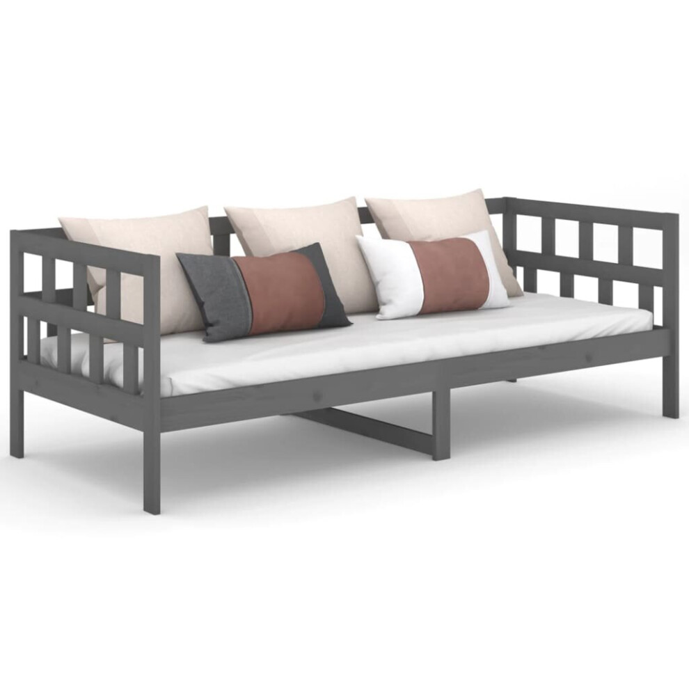 (grey, 90 x 190 cm) vidaXL Solid Wood Pine Day Bed Guest Sofa Overnight Bed Multi Colours/Sizes