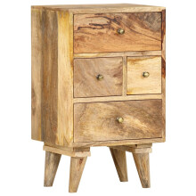 vidaXL Solid Wood Mango Bedside Cabinet Sideboard Night Stand Tables Furniture