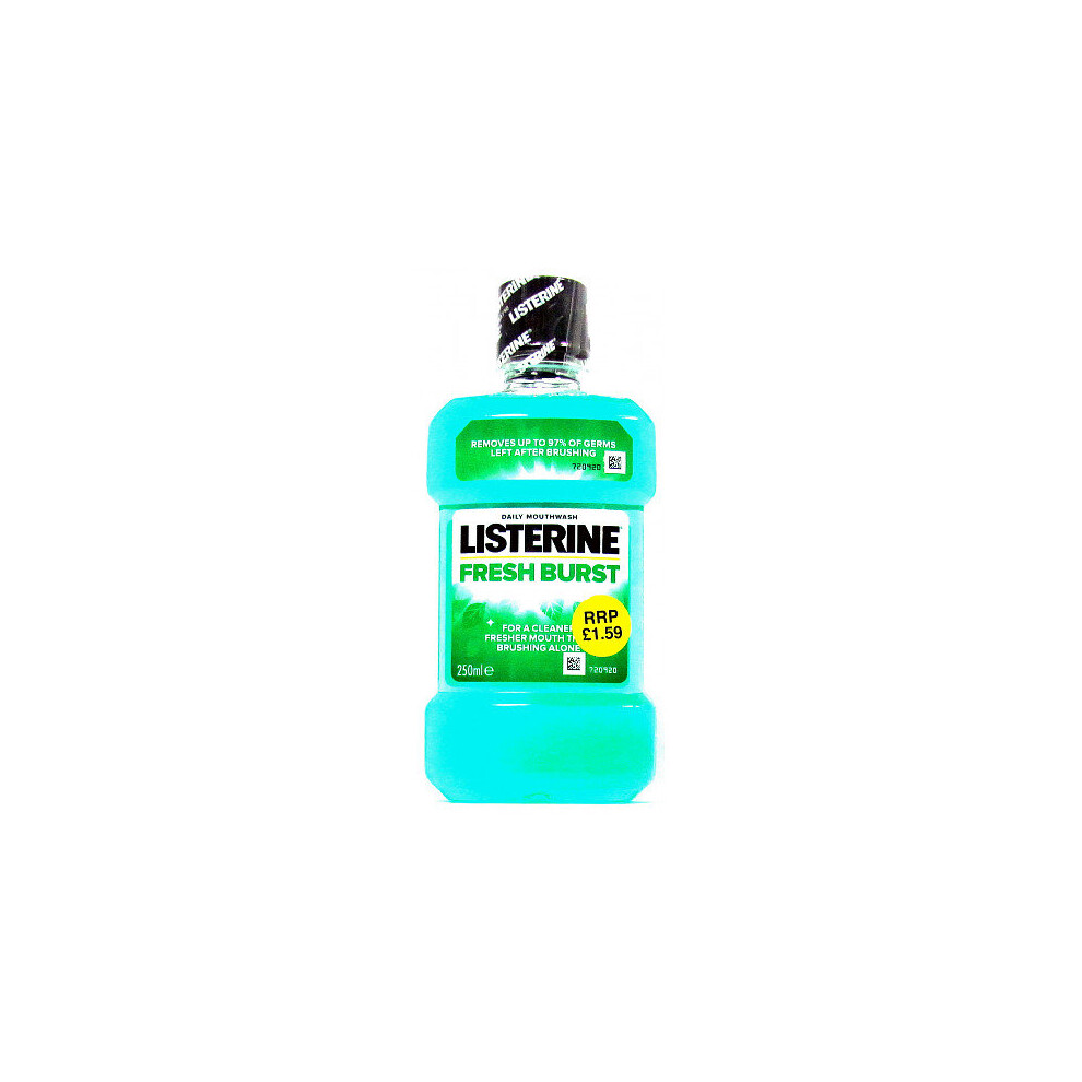 Listerine Essentials Fresh Burst Mouthwash 250ml (Pack of 6)