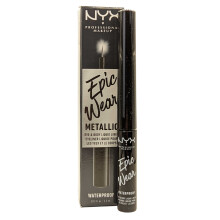 NYX PROFESSIONAL MAKEUP Epic Wear Metallic Liquid Liner, wasserfester Eyeliner - Schwarz Metall