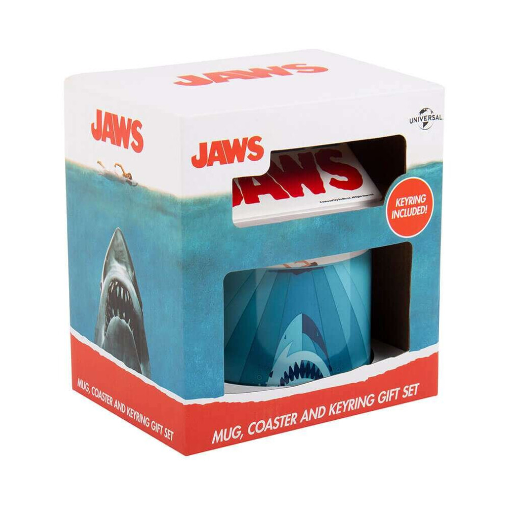 Jaws Mug, Coaster and Keyring Gift Set