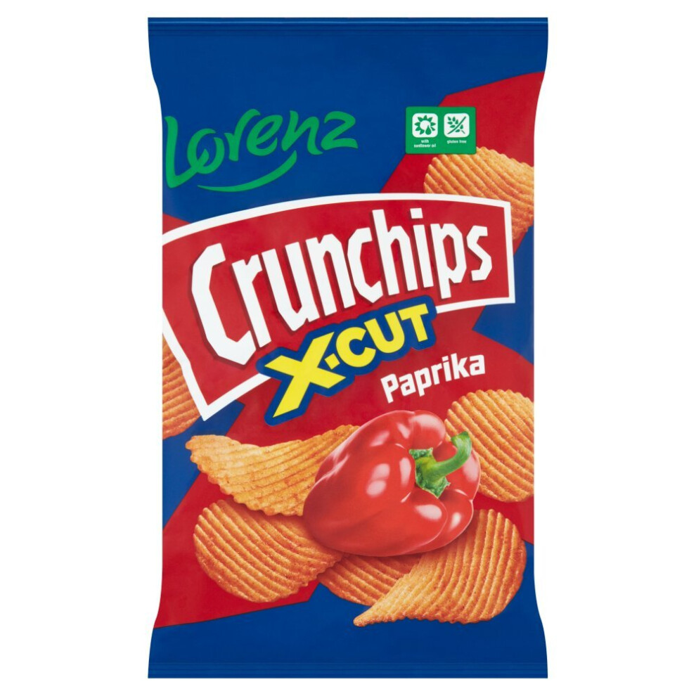 Lorenz Crunchips X-Cut Paprika 75G (Pack Of 12)