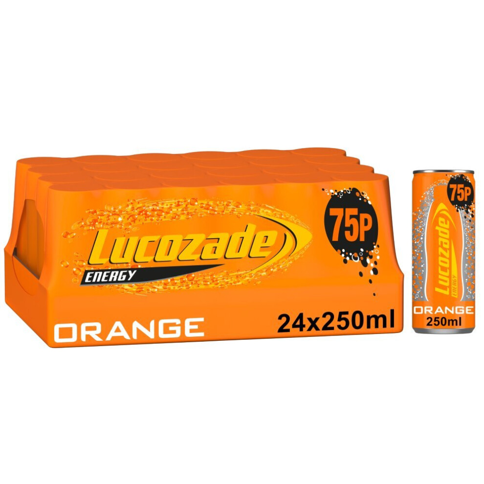 Lucozade Energy Drink 250Ml (Pack Of 24) Orange