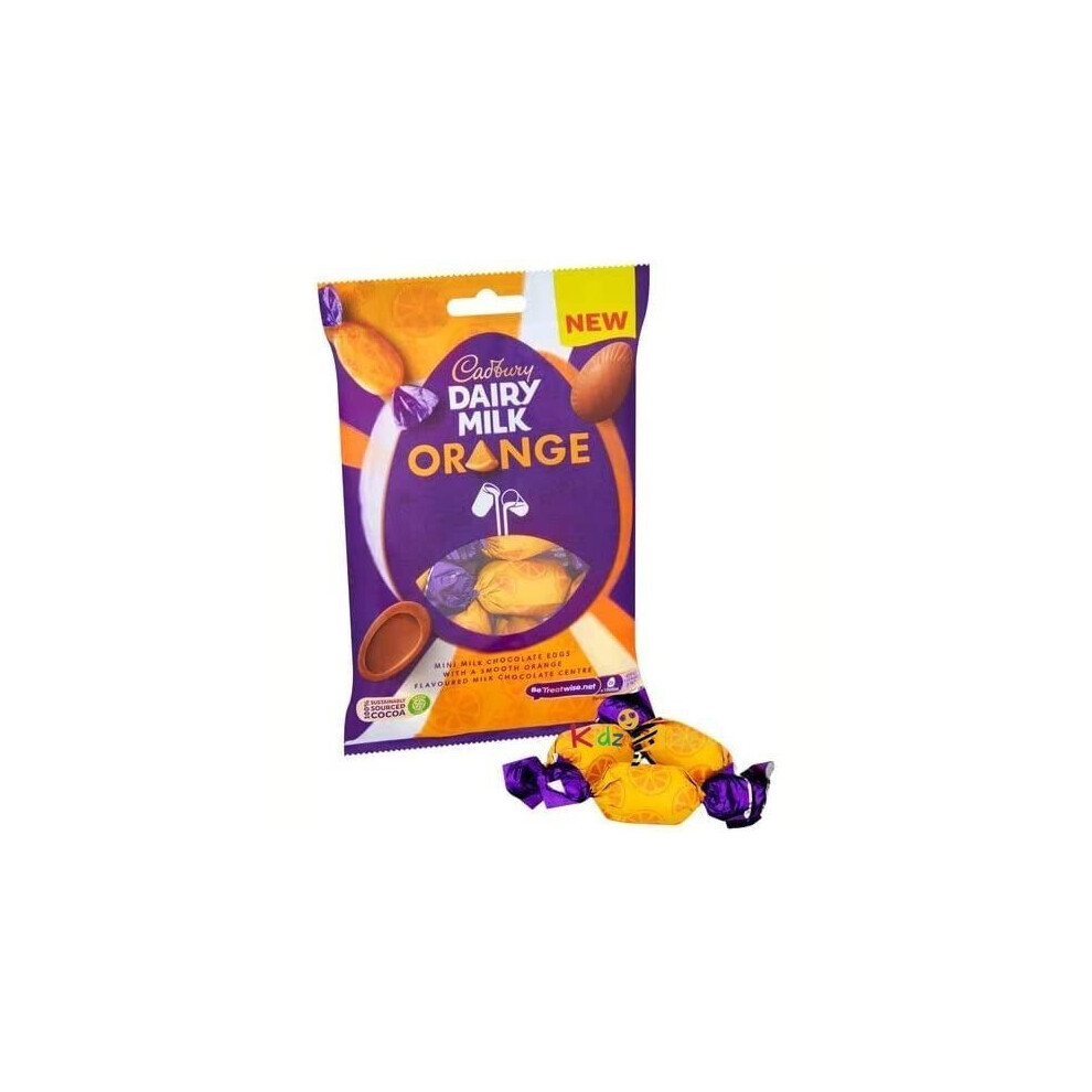 (Pack Of 8) Cadbury Dairy Milk Orange Mini Chocolate Eggs 72G