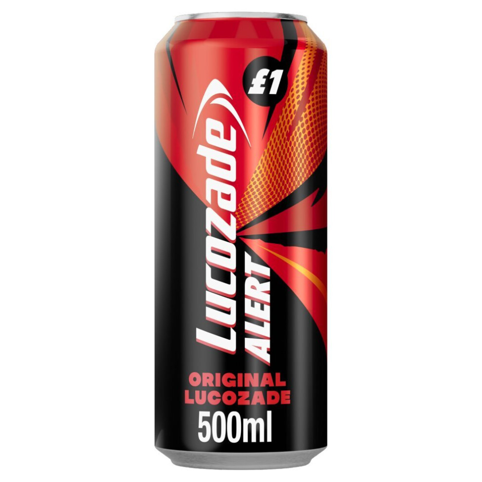 Lucozade Alert Original Energy Drink 500Ml (Pack Of 12)