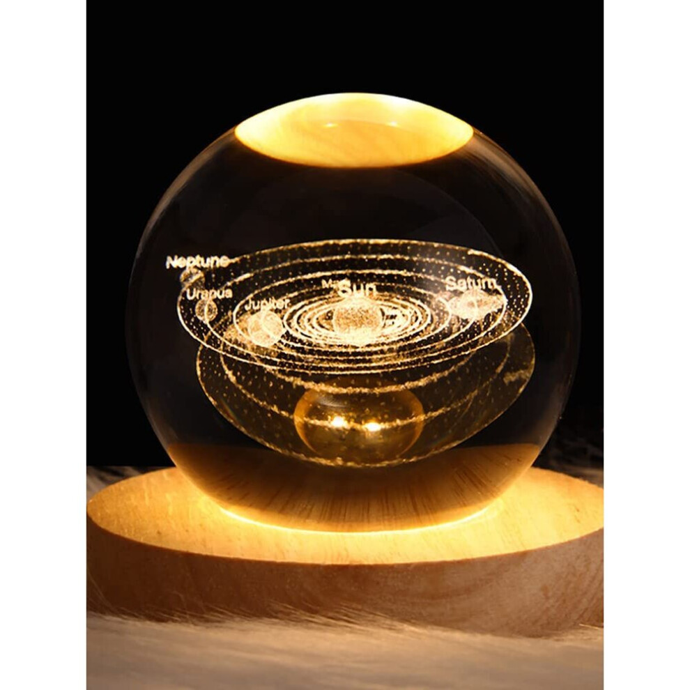Playmc Light (Solar System) Rechargeable Bedside Night Lamp Tabletop Decor