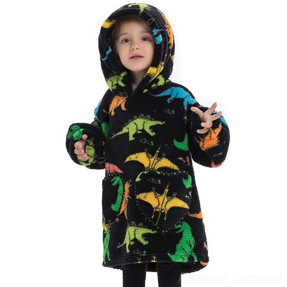 (FH010) Baby Clothes Winter Oversized Blanket Hoodie for Kids Plush Clothes Girl Toddler Boy Sweatshirt Sherpa Fleece Children Homewear