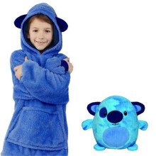 (Blue badass) Kids Pets Hoodie Blanket Hoodie Children's Sweatshirt Pet Shaped Wearable Hoodie Fleece Winter Pet Hoodie For Kids