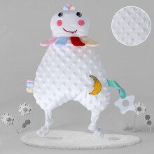 (White frog) Soothing towel baby doll baby sleep with hand puppet soothing doll doudou velvet to put to sleep parent-child ringer plush toy