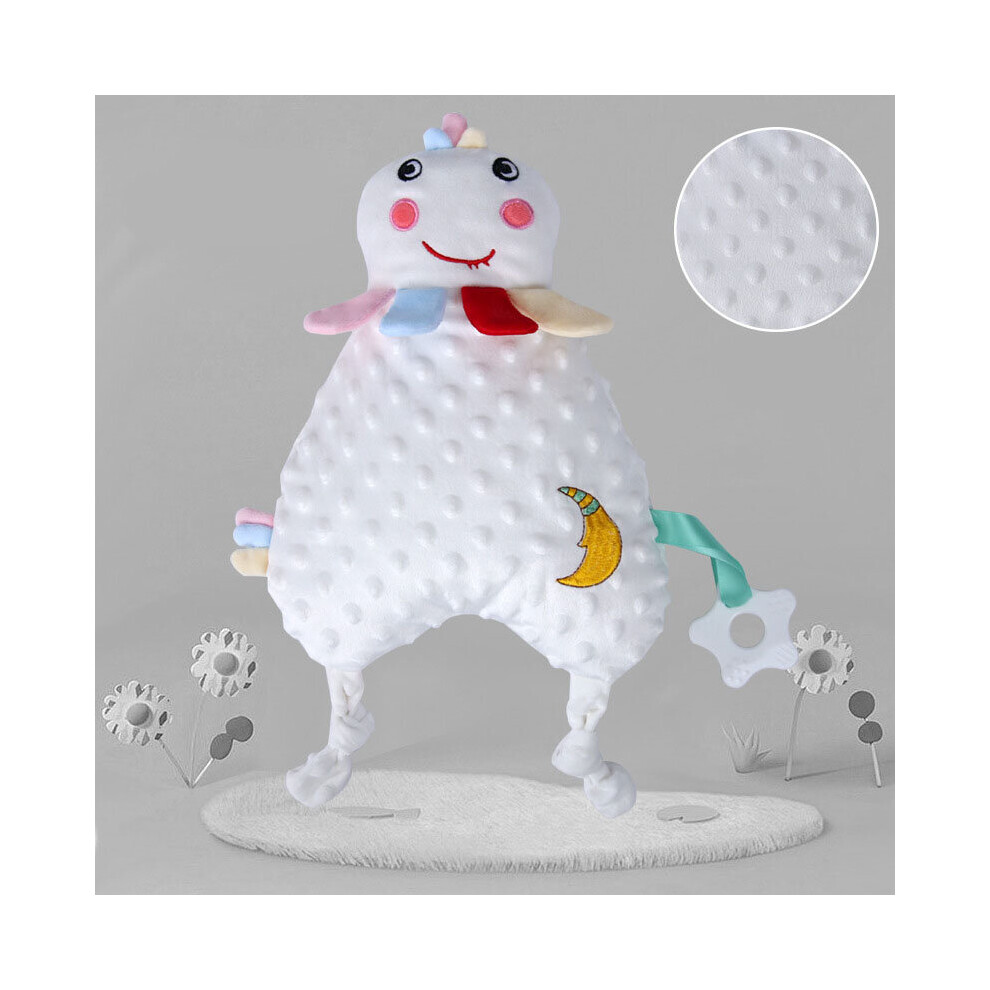 (White frog) Soothing towel baby doll baby sleep with hand puppet soothing doll doudou velvet to put to sleep parent-child ringer plush toy