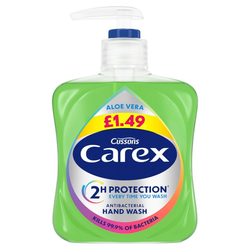 Carex Aloe Vera Antibacterial Hand Wash 250ml (Pack of 6)