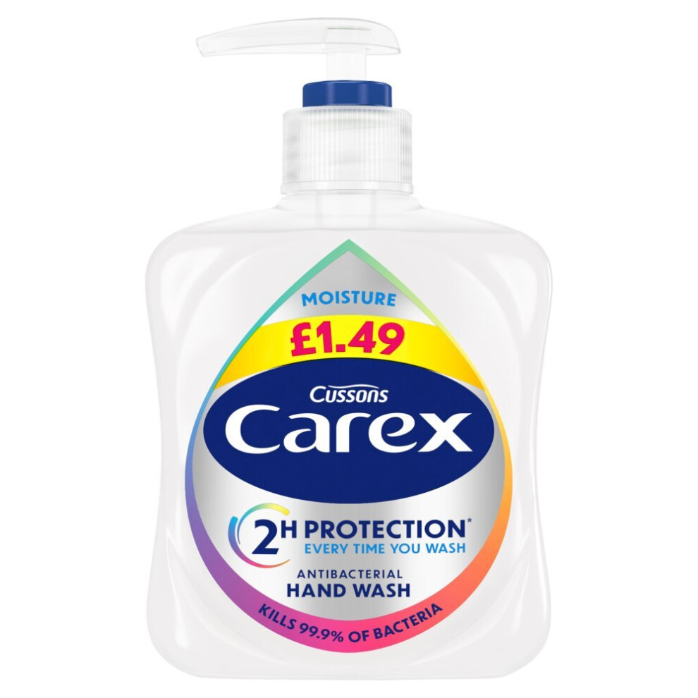 Carex Moisture Antibacterial Hand Wash 250ml (Pack of 6)