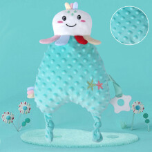 (Green frog) Soothing towel baby doll baby sleep with hand puppet soothing doll doudou velvet to put to sleep parent-child ringer plush toy