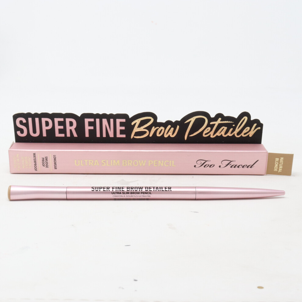 (Natural Blonde) Too Faced Super Fine Eyebrow Detalier  0.002oz/0.08g New With Box