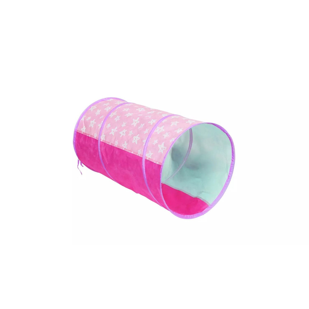 Chad Valley Pink Stars Baby Sensory Pop Up Play Tunnel