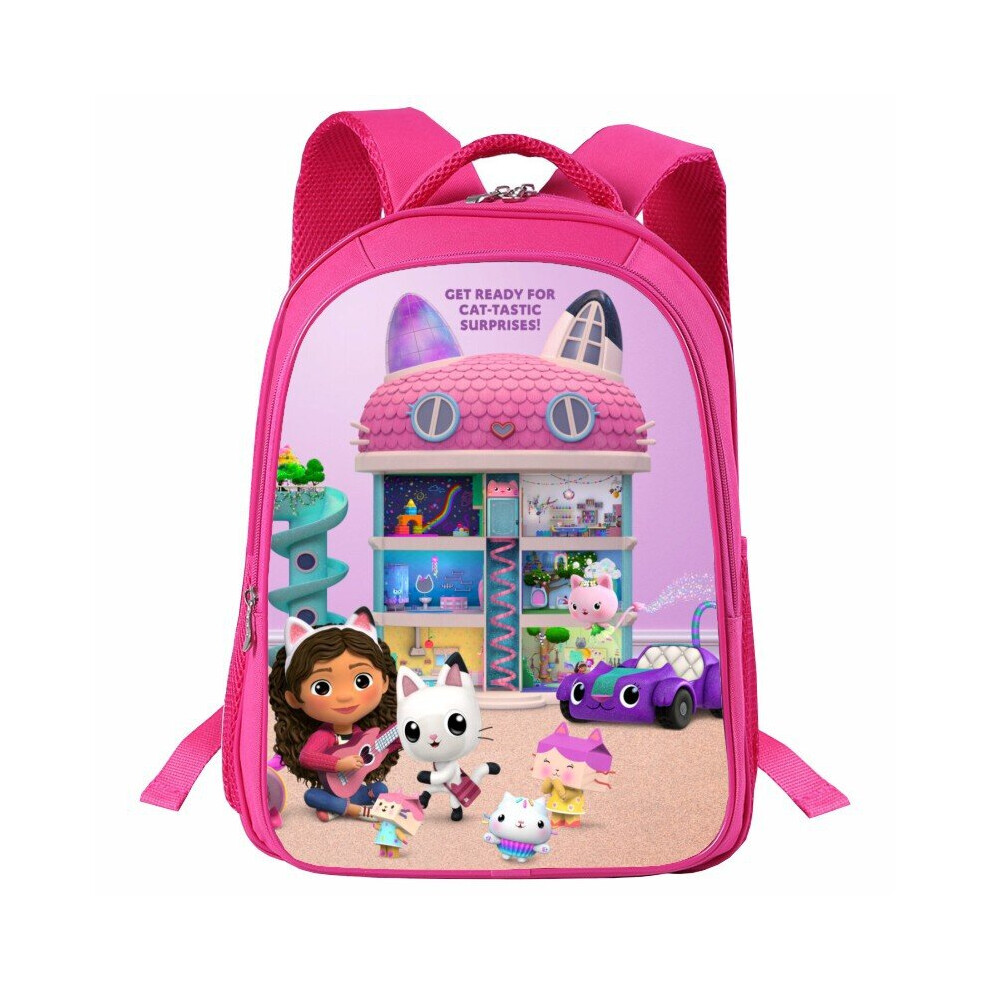 (Theslide) Kids Girls Backpack Gabbys Dollhouse School Bag Toddlers Gift Primary Travel