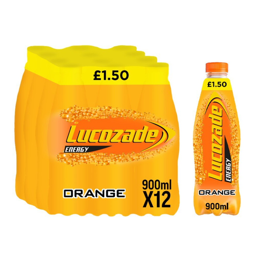 New Lucozade Energy Drink 900Ml (Pack Of 12) Orange
