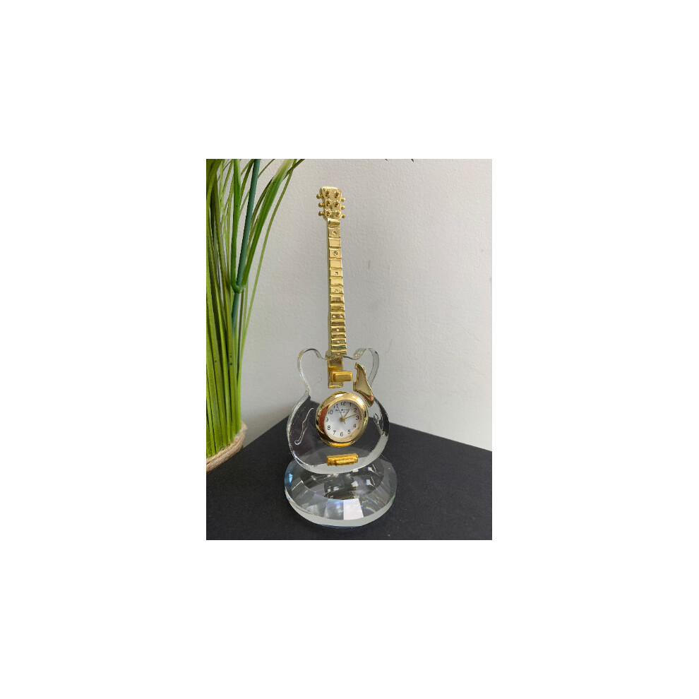 Miniature Crystal Guitar Clock