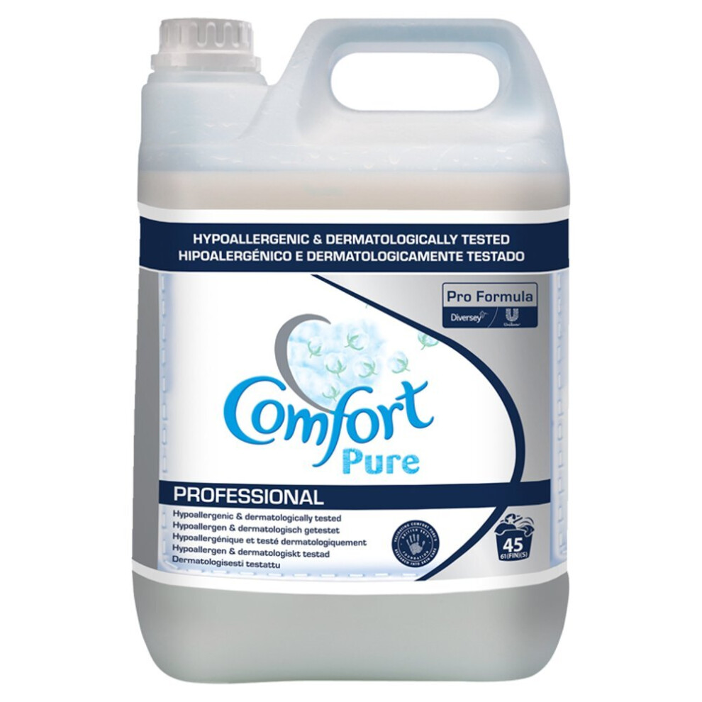 Comfort Pure Softer Smoother Fabrics Professional 45 Washes 5L (Pack of 1)