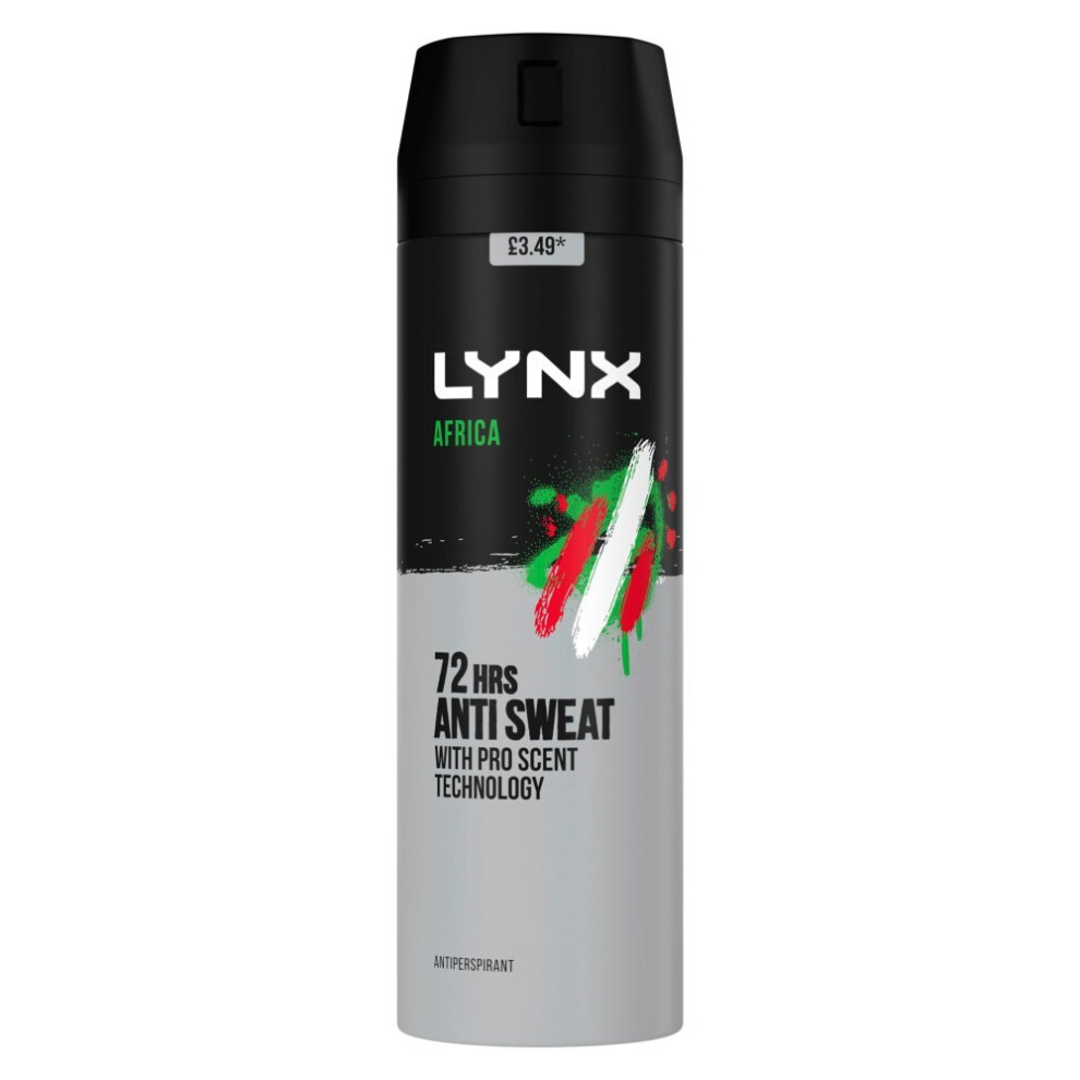 Lynx Antiperspirant Deodorant For Men Africa 200Ml (Pack Of 6)
