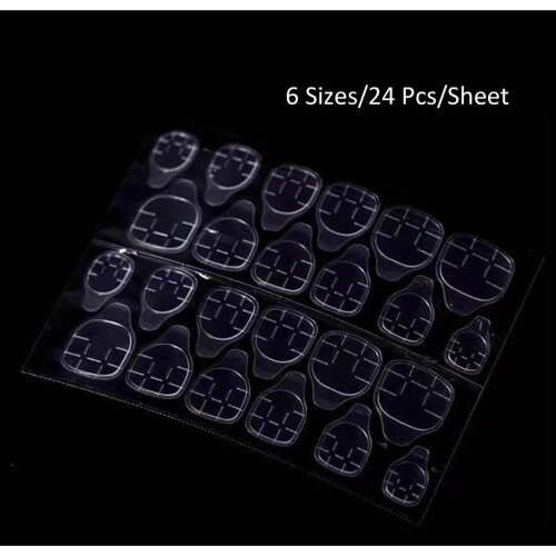 (24 Pcs Nail Tabs) Nail Adhesive Glue Tab/ Clear Nail Tabs