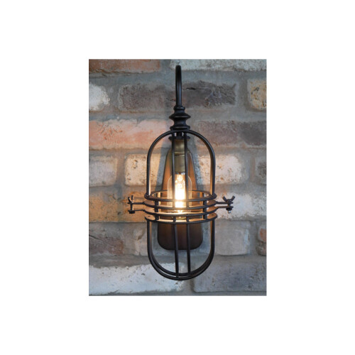 Industrial Style Indoor Wall Light | Battery Operated | BLACK 1