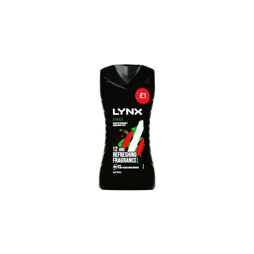 Lynx Shower Gel Africa 225ml (Pack of 6)