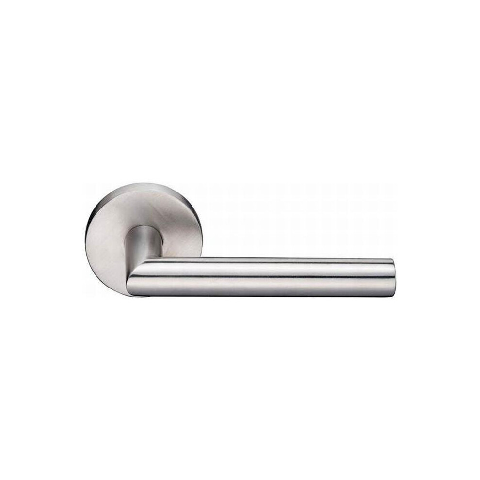 Emtek 5109Stuus15rh Stuttgart Lever Right Hand Passage With Disk Rose, Satin Nickel 724086256907
