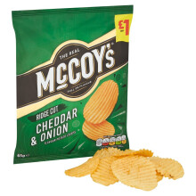 McCoy's Cheddar & Onion Sharing Crisps 65g (Pack of 20)