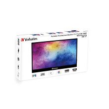 Verbatim 49593 computerscherm 43,9 cm (17,3") 1920 x 1080 pixels Full HD Touchscreen Zwart