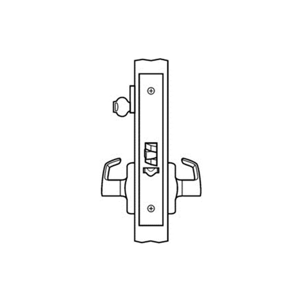 Corbin Russwin ML2055NSM626LC Single Cylinder Classroom Mortise Lock with Newport Lever & M Escutcheon Less Cylinder, Satin Chrome-image-OPC-PBCXVSN-NEW