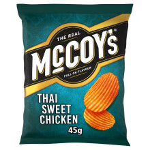 McCoy's RidgeCut Thai Sweet Chicken Flav Potato Crisps 45g(Pack of 26)