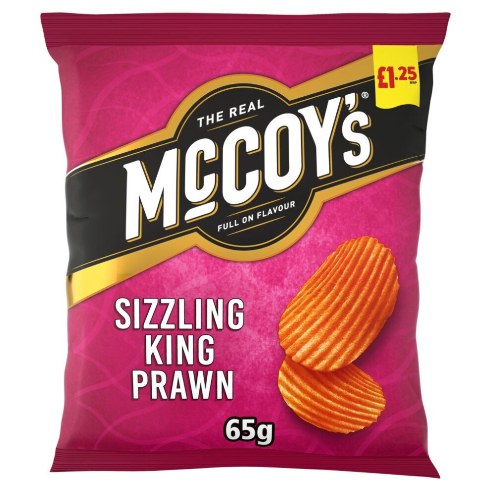 Mccoy's Sizzling King Prawn Sharing Crisps 65G (Pack Of 20)