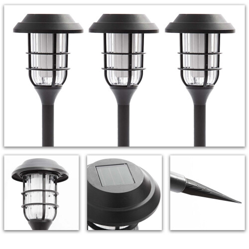 AAMEN Garden pathway Solar-Powered LED Lantern Stake Lights - Set of 4 1