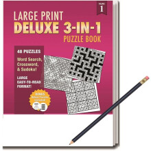 DDI 2345905 Deluxe 3-in-1 Large Print Puzzle Book - Puzzle Pack Case of 48