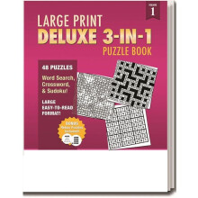 DDI 2345906 Deluxe 3-in-1 Large Print Puzzle Book Case of 48