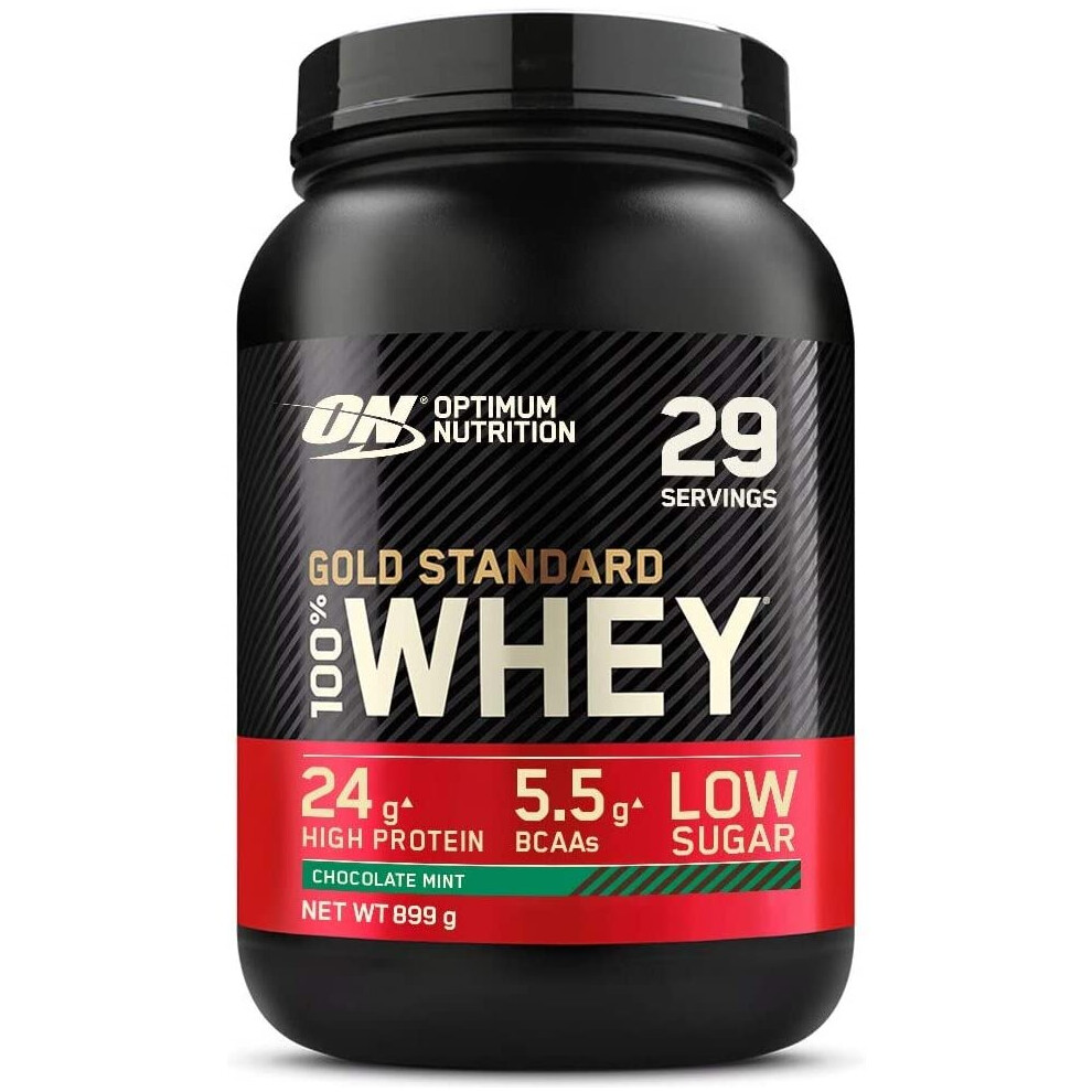 Optimum Nutrition Gold Standard Whey Protein,Muscle Building Powder With Naturally Occurring Glutamine and Amino Acids,Chocolate Mint,29 Servings,899g