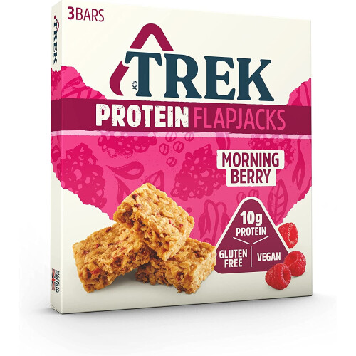 TREK High Protein Flapjack Morning Berry Gluten Free Plant Based