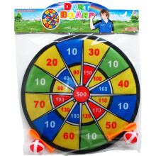DDI 2349173 11 in. Dart Board with Cloth Hook, Eye Dart & Ball, Assorted Color - Case of 48 - 4 Piece