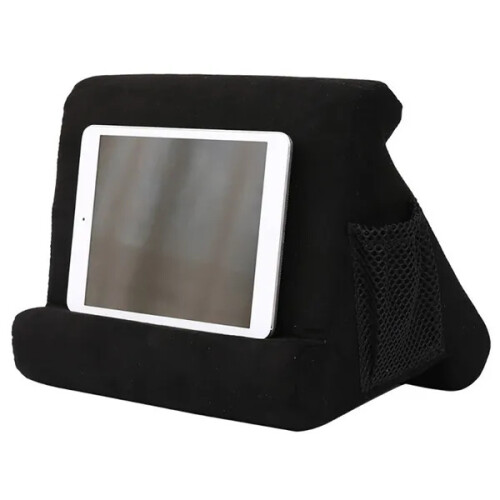 (Black) Multi-Angle Soft Stand Pillow Tablet Phone Holder for iPad Tablet Phone