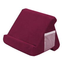 (Wine red) Multi-Angle Soft Stand Pillow Tablet Phone Holder for iPad Tablet Phone