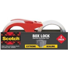 Scotch MMM395021RD Box Lock Dispenser Packaging Tape with Dispenser - Pack of 2