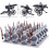 (Style G 24pcs) Minifigures 24pcs Military Building Blocks Eight-nation Phalanx Assembling WW2 Military Games Sand Tables Collections 8