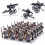 (Style G 24pcs) Minifigures 24pcs Military Building Blocks Eight-nation Phalanx Assembling WW2 Military Games Sand Tables Collections 9