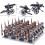 (Style G 24pcs) Minifigures 24pcs Military Building Blocks Eight-nation Phalanx Assembling WW2 Military Games Sand Tables Collections 5