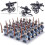 (Style G 24pcs) Minifigures 24pcs Military Building Blocks Eight-nation Phalanx Assembling WW2 Military Games Sand Tables Collections 6