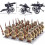 (Style G 24pcs) Minifigures 24pcs Military Building Blocks Eight-nation Phalanx Assembling WW2 Military Games Sand Tables Collections 7