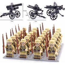 (Style B 24pcs) Minifigures 24pcs Military Building Blocks Eight-nation Phalanx Assembling WW2 Military Games Sand Tables Collections