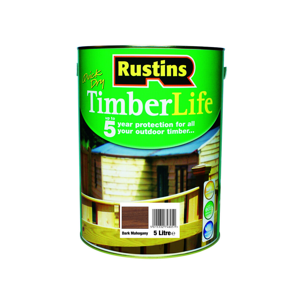 Rustins Quick Dry Timberlife - Dark Mahogany 5ltr