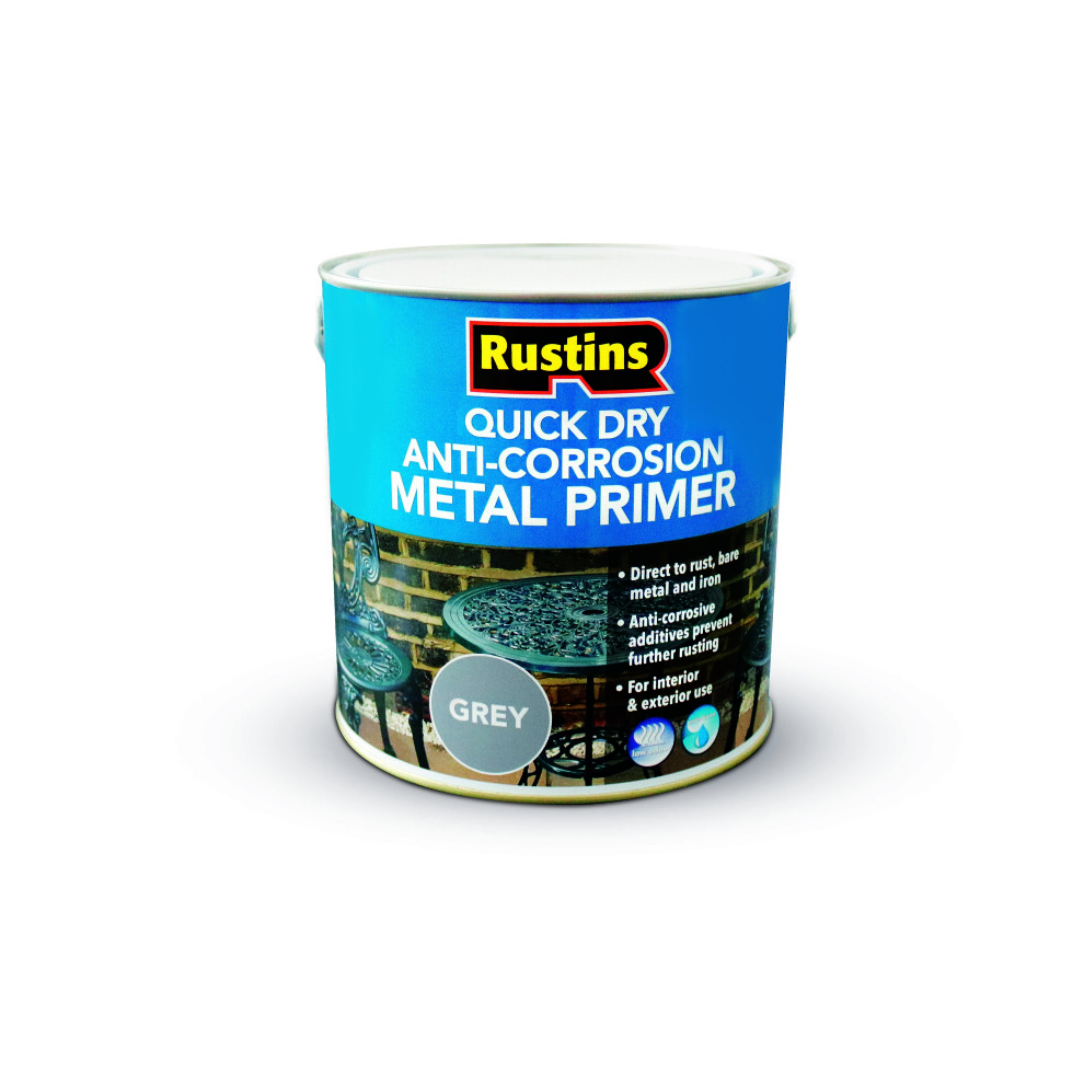 Rustins Q/Dry Anti Corrosive Metal Primer - Grey 2.5ltr